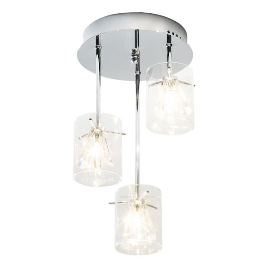 Dar Somerset 3 Light Semi Flush