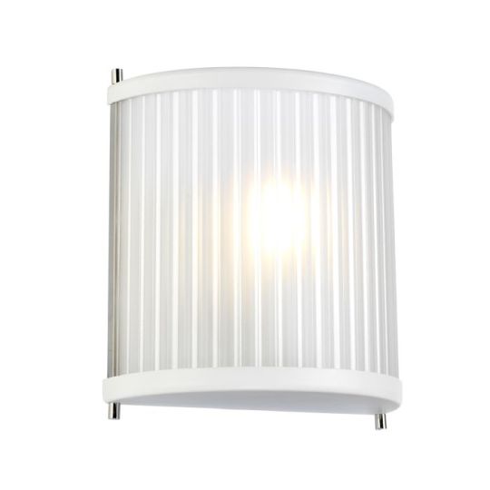 Elstead Lighting Corona 1 Light Wall Light - White Polished Nickel