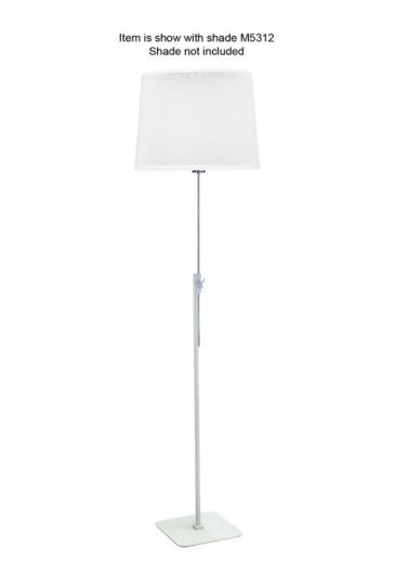 Mantra Habana Floor Lamp Telescopic 1 Light WITHOUT SHADE E27 Matt White/Polished Chrome